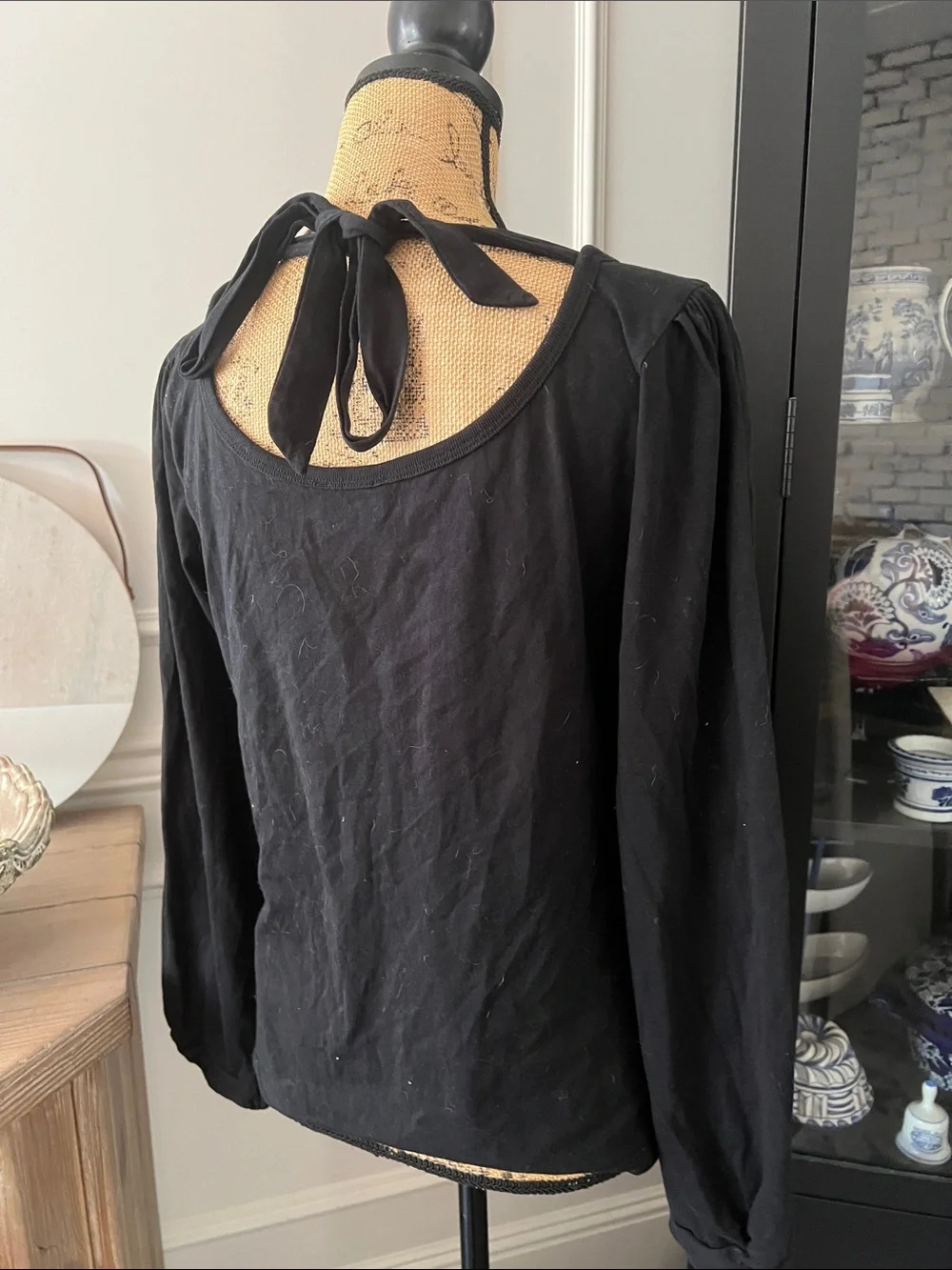 J. Crew Black Long-Sleeve Crewneck Tee